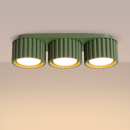 Φωτιστικό σποτ AURA 3xGX53/10W/230V πράσινο