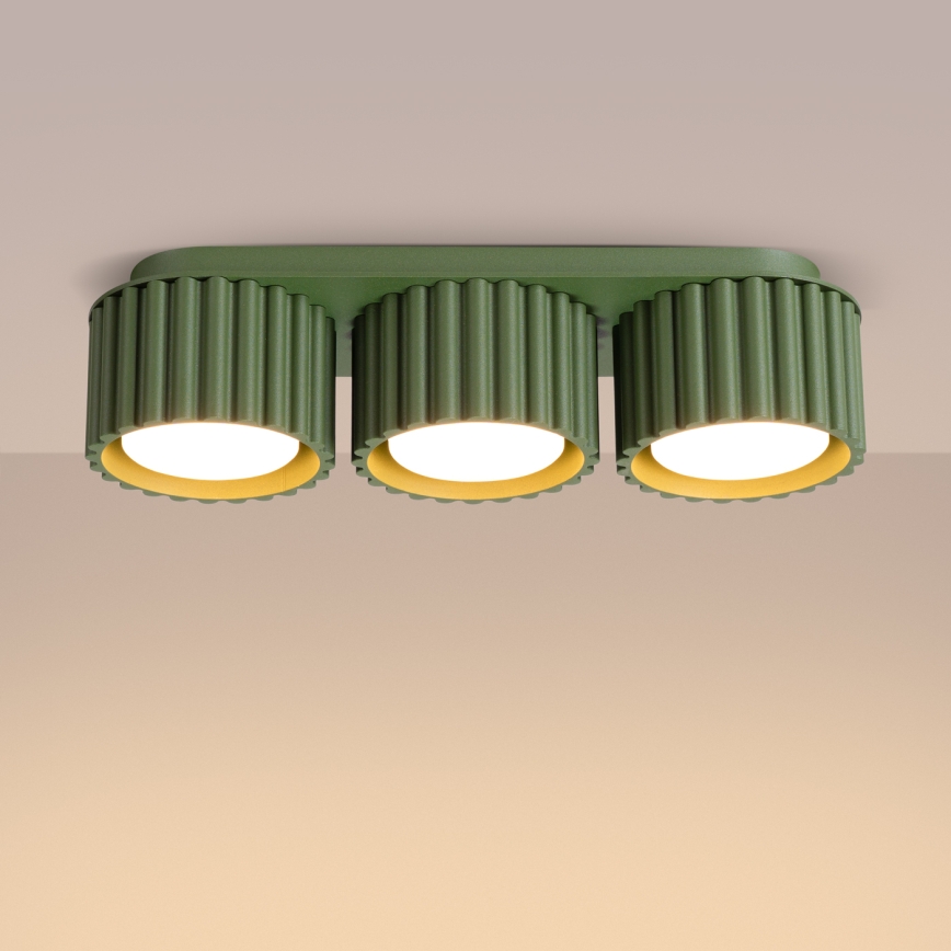 Φωτιστικό σποτ AURA 3xGX53/10W/230V πράσινο