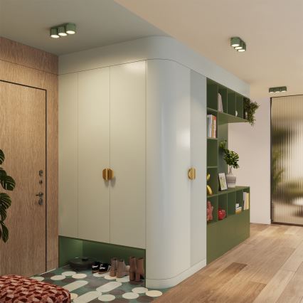 Φωτιστικό σποτ AURA 3xGX53/10W/230V πράσινο