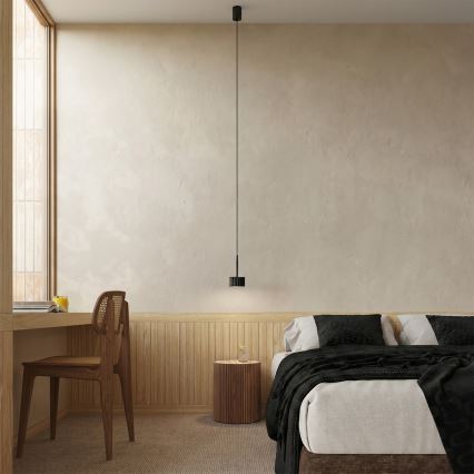Κρεμαστό φωτιστικό με καλώδιο AURA 1xGX53/10W/230V, μαύρο