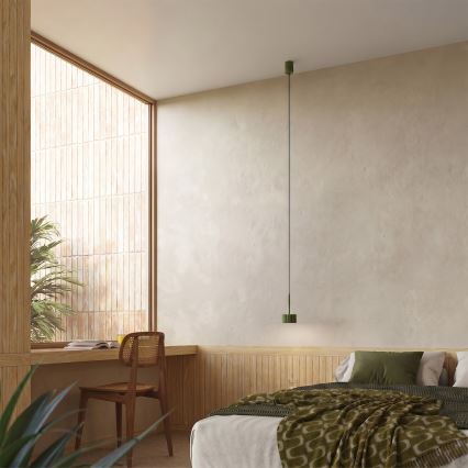 Κρεμαστό φωτιστικό με καλώδιο AURA 1xGX53/10W/230V πράσινο