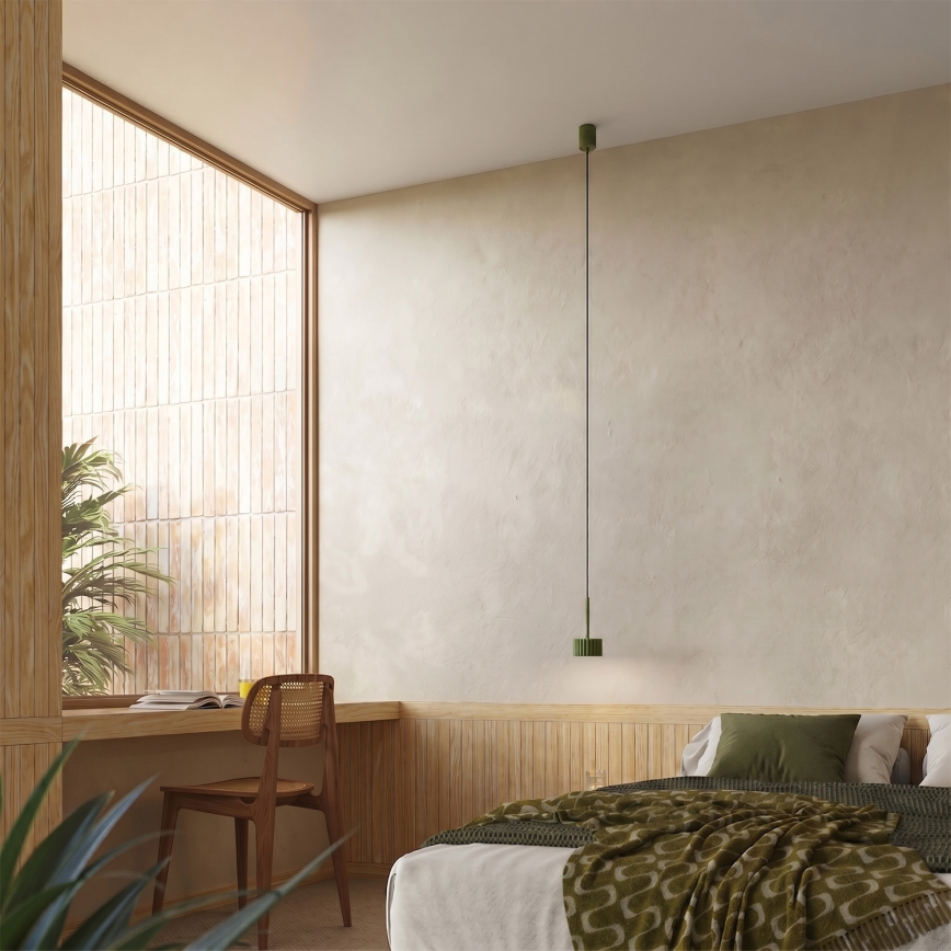 Κρεμαστό φωτιστικό με καλώδιο AURA 1xGX53/10W/230V πράσινο