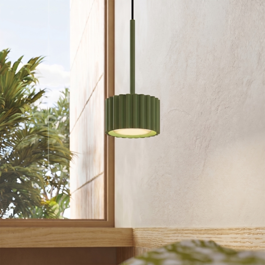 Κρεμαστό φωτιστικό με καλώδιο AURA 1xGX53/10W/230V πράσινο