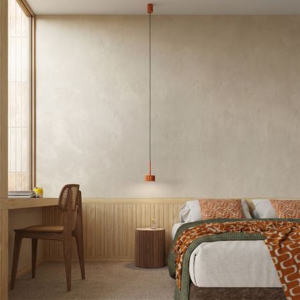 Κρεμαστό φωτιστικό με καλώδιο AURA 1xGX53/10W/230V κόκκινο