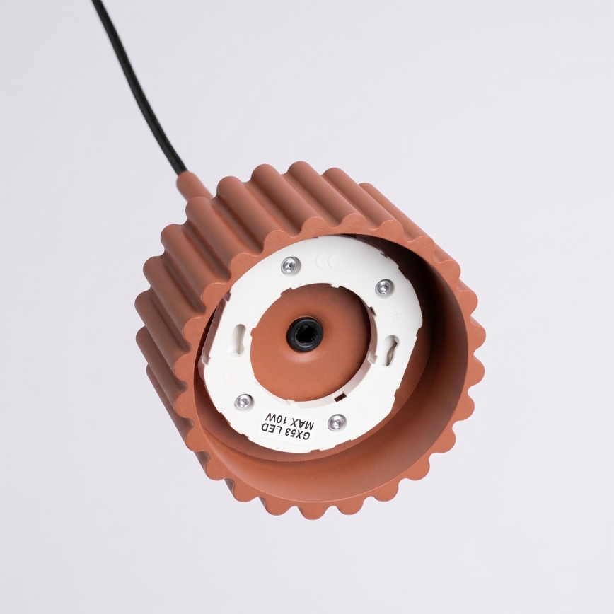 Κρεμαστό φωτιστικό με καλώδιο AURA 1xGX53/10W/230V κόκκινο