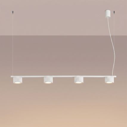 Κρεμαστό φωτιστικό AURA σε καλώδιο, 4xGX53/10W/230V, λευκό