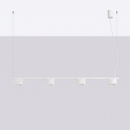 Κρεμαστό φωτιστικό AURA σε καλώδιο, 4xGX53/10W/230V, λευκό