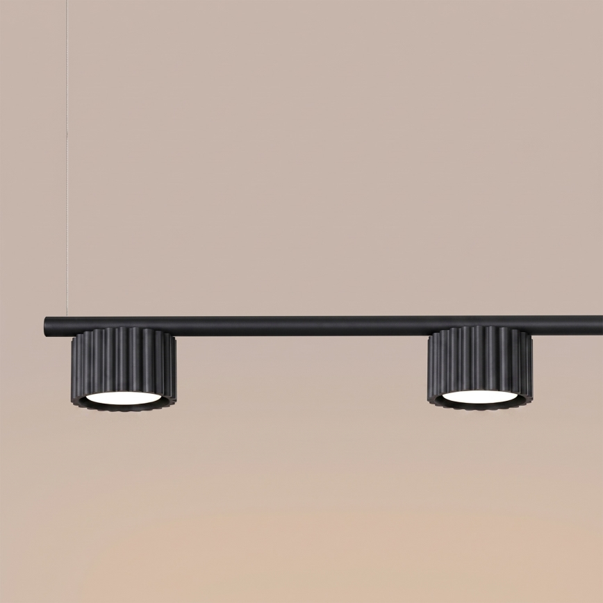 Κρεμαστό φωτιστικό AURA με καλώδιο 4xGX53/10W/230V, μαύρο