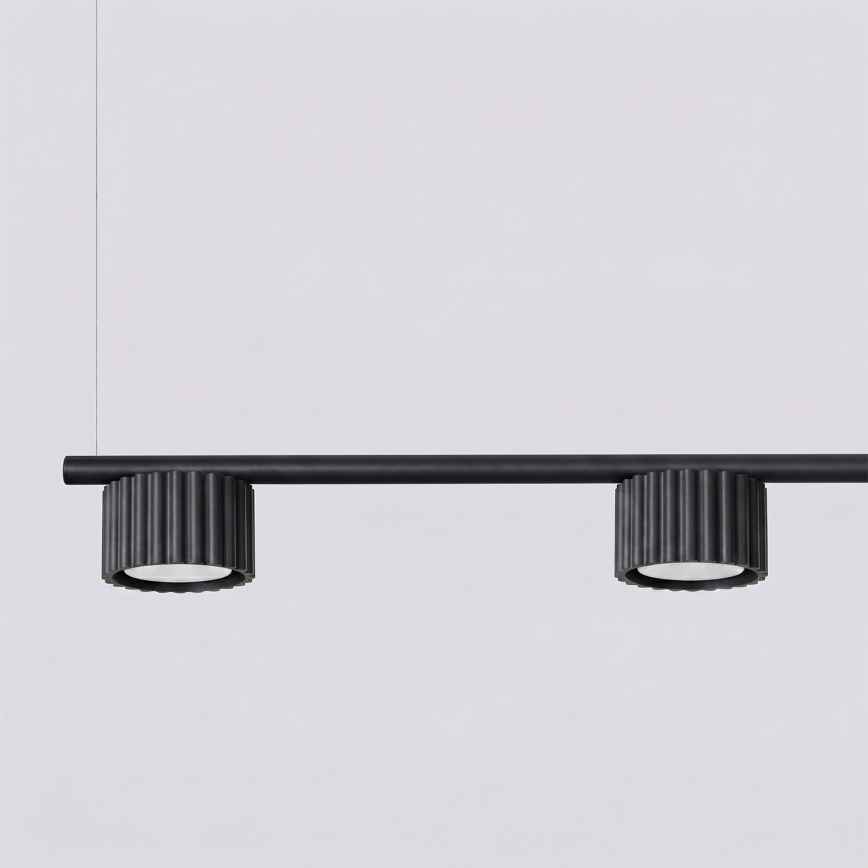 Κρεμαστό φωτιστικό AURA με καλώδιο 4xGX53/10W/230V, μαύρο
