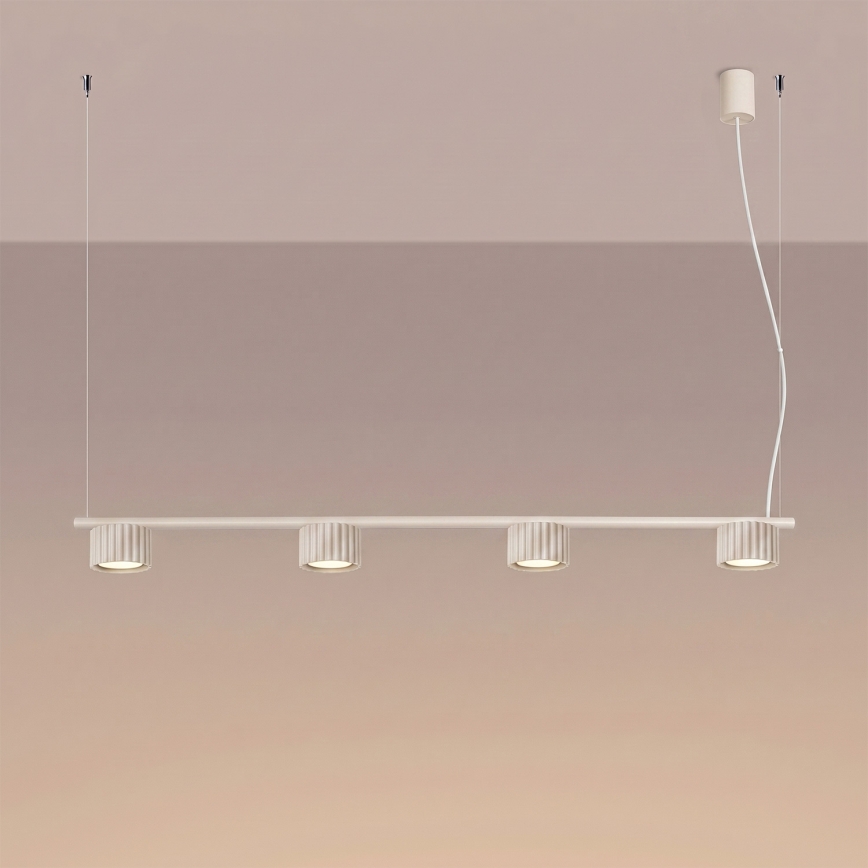 Κρεμαστό φωτιστικό με καλώδιο AURA 4xGX53/10W/230V εκρού
