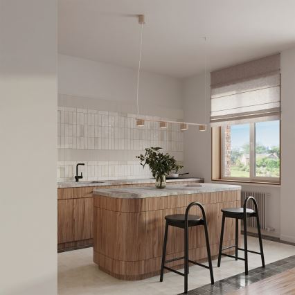 Κρεμαστό φωτιστικό με καλώδιο AURA 4xGX53/10W/230V εκρού
