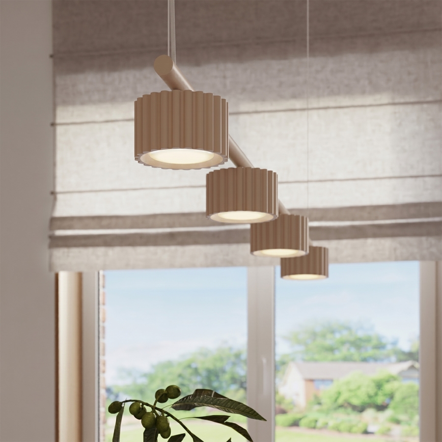 Κρεμαστό φωτιστικό με καλώδιο AURA 4xGX53/10W/230V εκρού