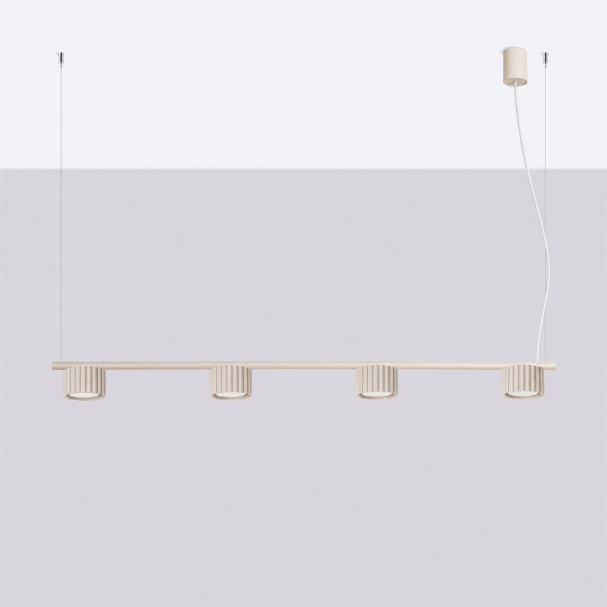Κρεμαστό φωτιστικό με καλώδιο AURA 4xGX53/10W/230V εκρού