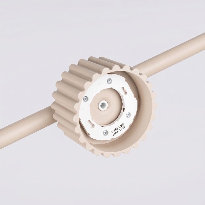 Κρεμαστό φωτιστικό με καλώδιο AURA 4xGX53/10W/230V εκρού
