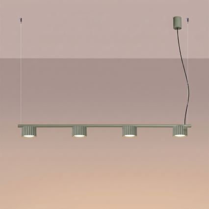 Κρεμαστό φωτιστικό AURA με καλώδιο, 4xGX53/10W/230V, πράσινο
