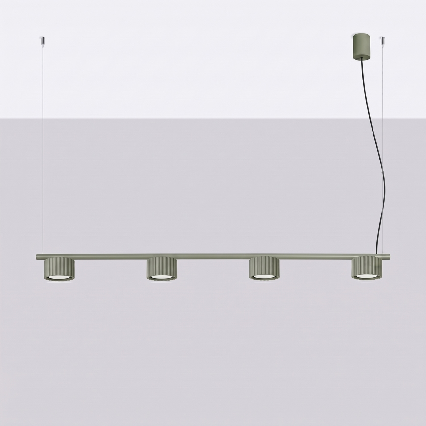 Κρεμαστό φωτιστικό AURA με καλώδιο, 4xGX53/10W/230V, πράσινο