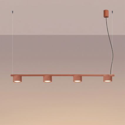 Κρεμαστό φωτιστικό AURA με καλώδιο, 4xGX53/10W/230V, κόκκινο