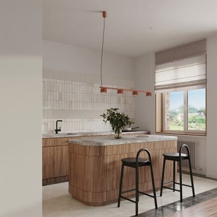 Κρεμαστό φωτιστικό AURA με καλώδιο, 4xGX53/10W/230V, κόκκινο