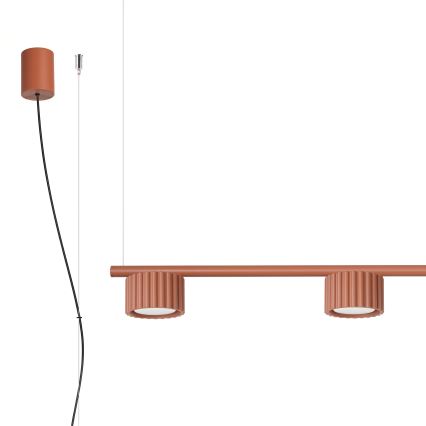 Κρεμαστό φωτιστικό AURA με καλώδιο, 4xGX53/10W/230V, κόκκινο