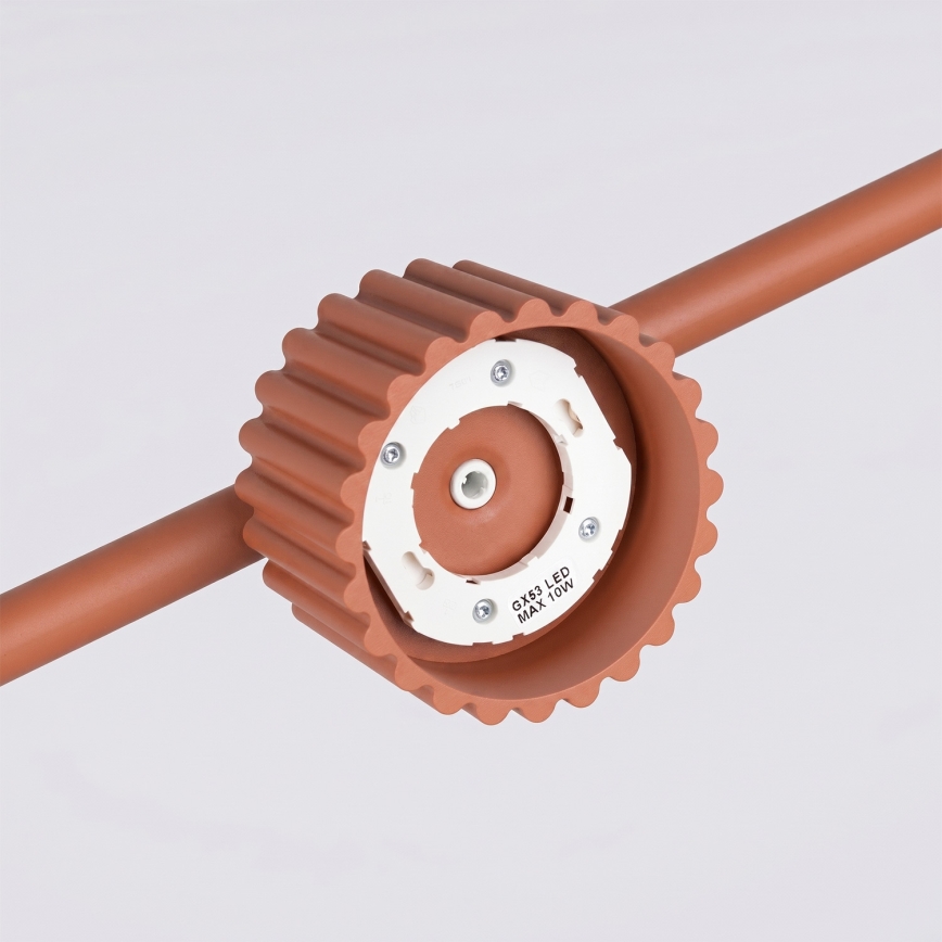 Κρεμαστό φωτιστικό AURA με καλώδιο, 4xGX53/10W/230V, κόκκινο
