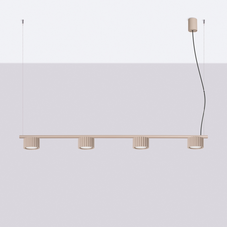 Κρεμαστό φωτιστικό με καλώδιο AURA 4xGX53/10W/230V, σε τάουπ