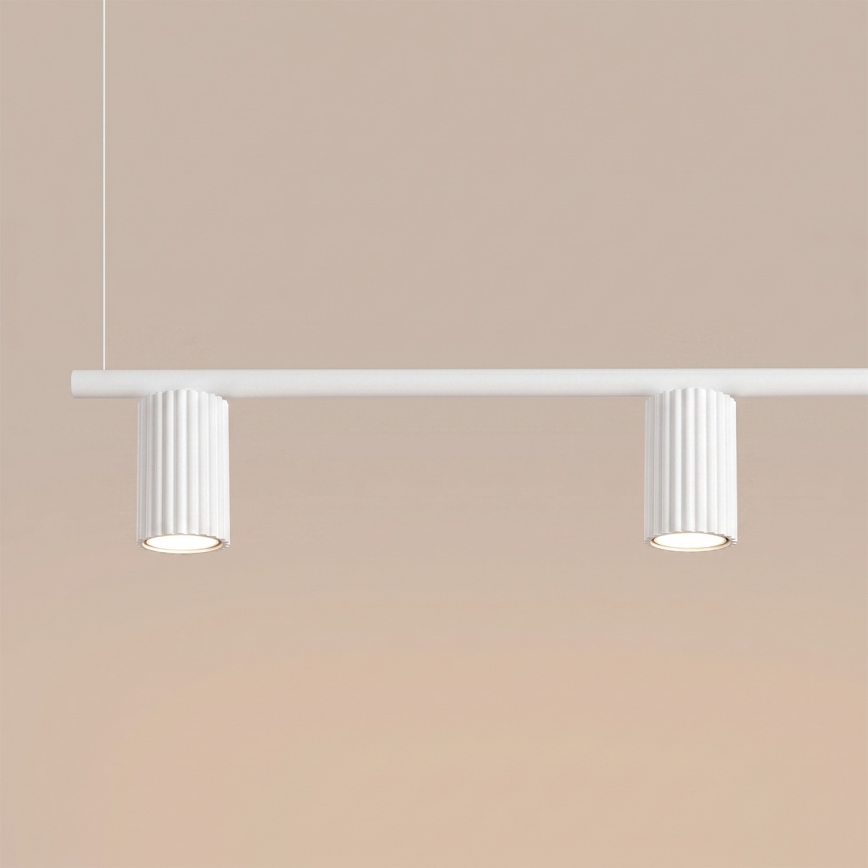 Κρεμαστό φωτιστικό με καλώδιο KARBON 4xGU10/10W/230V λευκό
