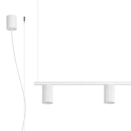 Κρεμαστό φωτιστικό με καλώδιο KARBON 4xGU10/10W/230V λευκό