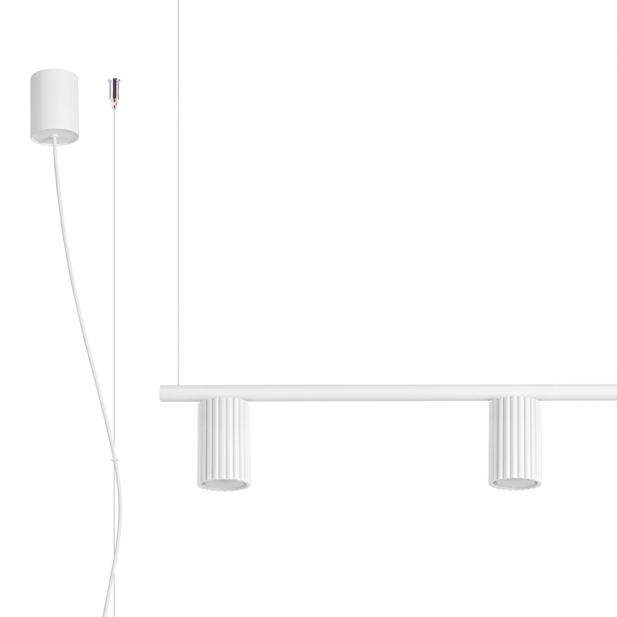 Κρεμαστό φωτιστικό με καλώδιο KARBON 4xGU10/10W/230V λευκό