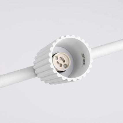 Κρεμαστό φωτιστικό με καλώδιο KARBON 4xGU10/10W/230V λευκό