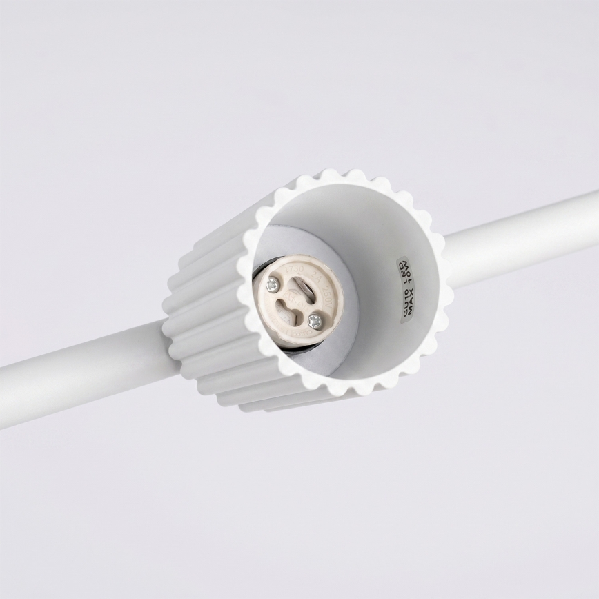 Κρεμαστό φωτιστικό με καλώδιο KARBON 4xGU10/10W/230V λευκό