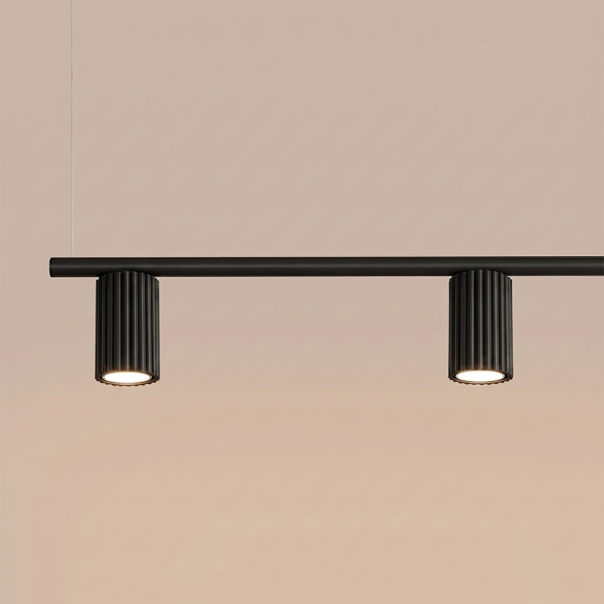Κρεμαστό φωτιστικό με καλώδιο KARBON 4xGU10/10W/230V μαύρο
