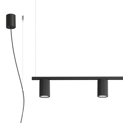 Κρεμαστό φωτιστικό με καλώδιο KARBON 4xGU10/10W/230V μαύρο