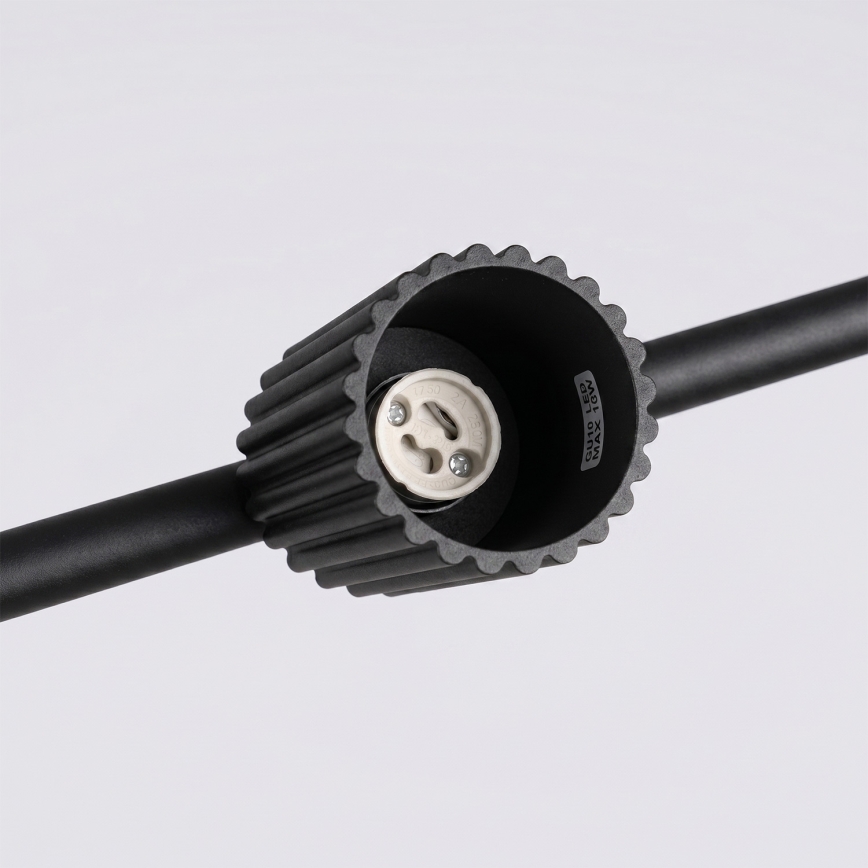 Κρεμαστό φωτιστικό με καλώδιο KARBON 4xGU10/10W/230V μαύρο