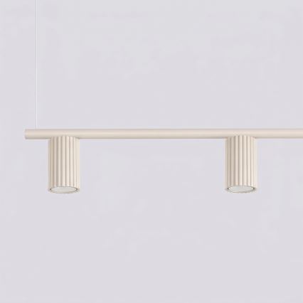 Κρεμαστό φωτιστικό με καλώδιο KARBON 4xGU10/10W/230V σε κρεμ απόχρωση