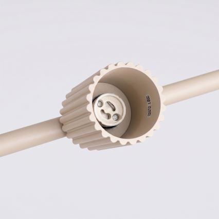 Κρεμαστό φωτιστικό με καλώδιο KARBON 4xGU10/10W/230V σε κρεμ απόχρωση