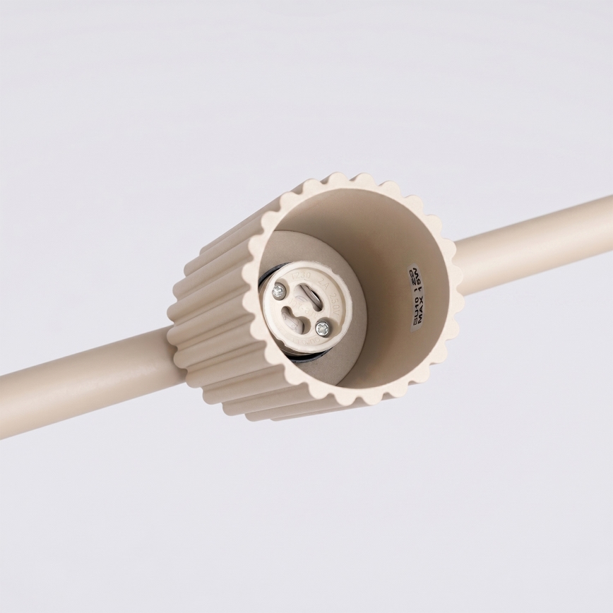 Κρεμαστό φωτιστικό με καλώδιο KARBON 4xGU10/10W/230V σε κρεμ απόχρωση