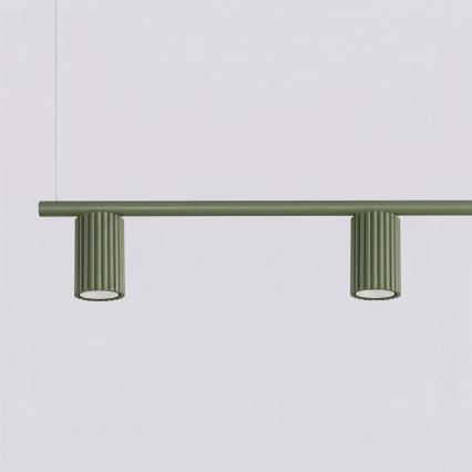 Κρεμαστό φωτιστικό με καλώδιο KARBON 4xGU10/10W/230V πράσινο