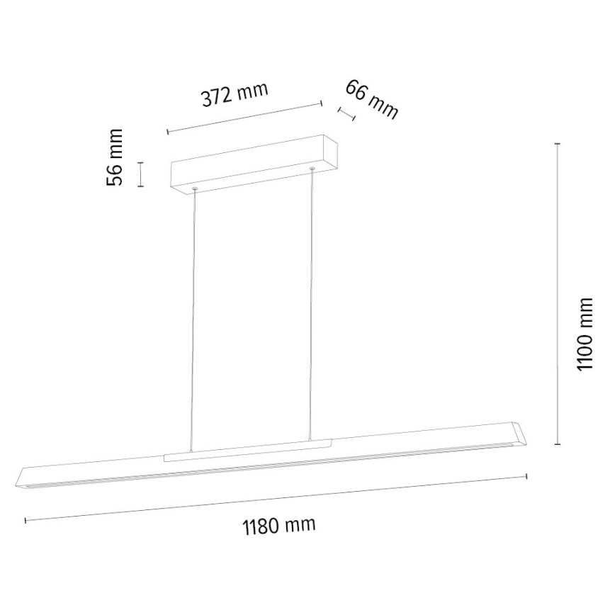 Led Dimmable κρεμαστό φωτιστικό οροφής JONAS LED/16,5W/230V δρυς