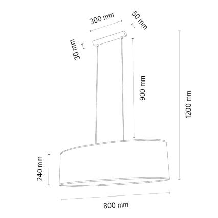 Κρεμαστό φωτιστικό οροφής MERCEDES 2xE27/40W/230V δρυς – FSC πιστοποιημένο