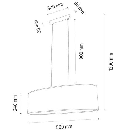 Κρεμαστό φωτιστικό οροφής MERCEDES 2xE27/40W/230V δρυς – FSC πιστοποιημένο