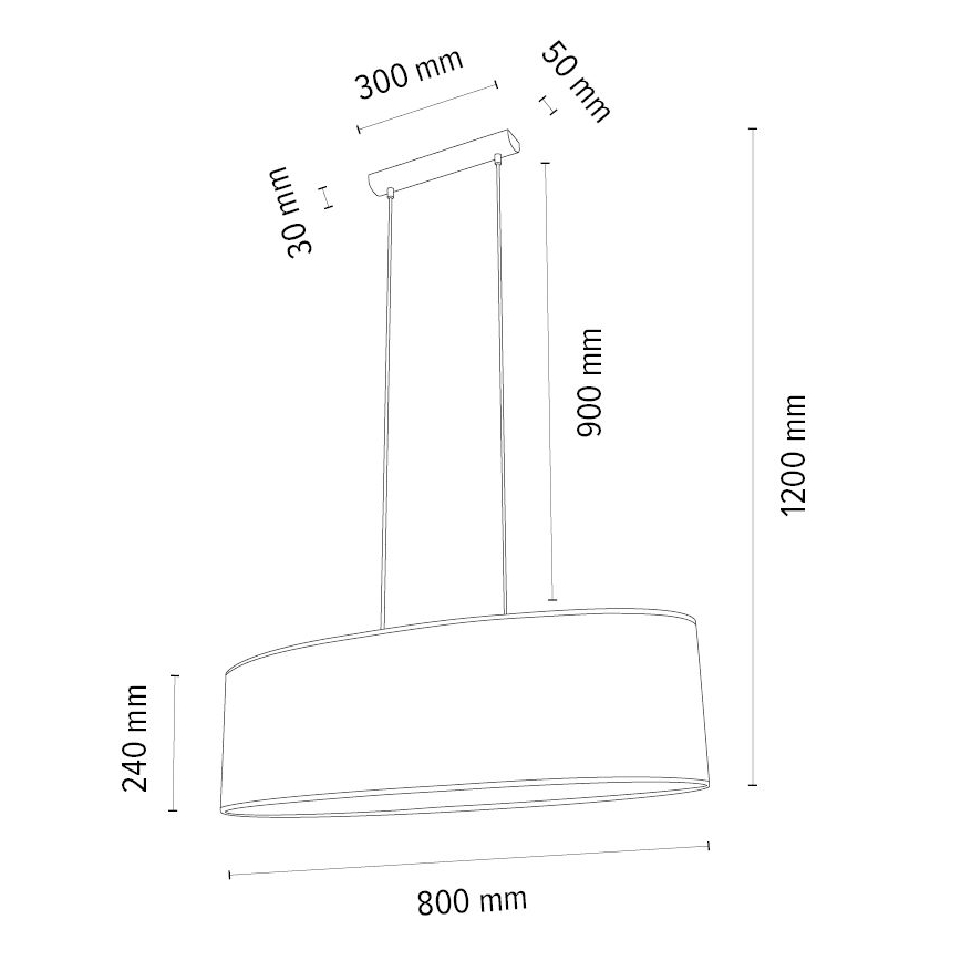 Κρεμαστό φωτιστικό οροφής MERCEDES 2xE27/40W/230V δρυς – FSC πιστοποιημένο