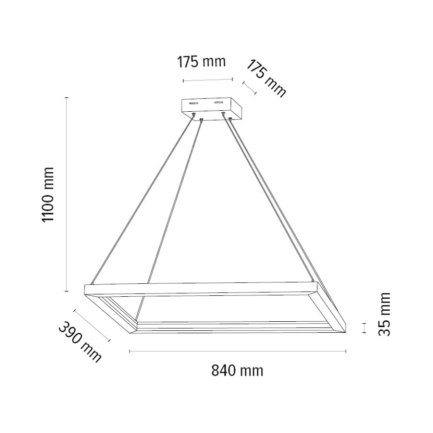 Ρυθμιζόμενο LED φωτιστικό οροφής με καλώδιο LEGNO 2xLED/33W/230V δρυς