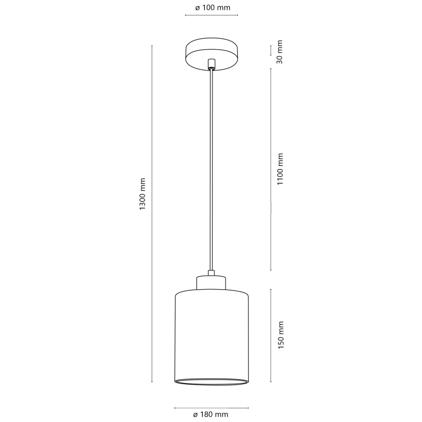 Φωτιστικό οροφής με καλώδιο ZEFIR 1xE27/60W/230V δρυς
