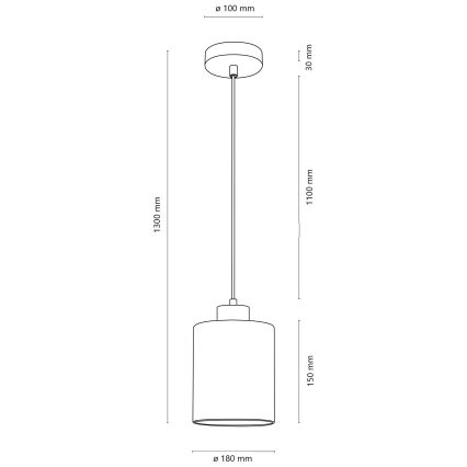 Κρεμαστό φωτιστικό οροφής ZEFIR 1xE27/60W/230V δρυς