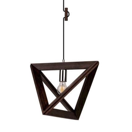 Κρεμαστό φωτιστικό οροφής TRIGONON 1xE27/60W/230V οξιά