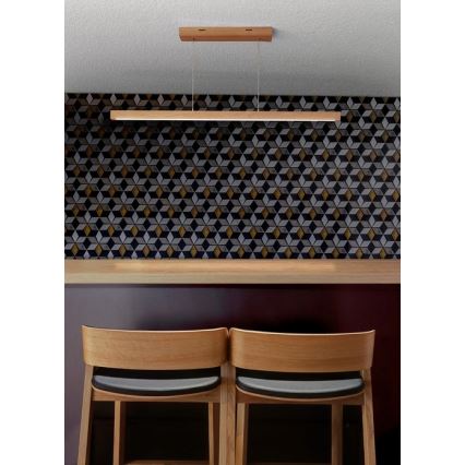 Led Dimmable κρεμαστό φωτιστικό οροφής SMAL LED/12W/230V δρυς