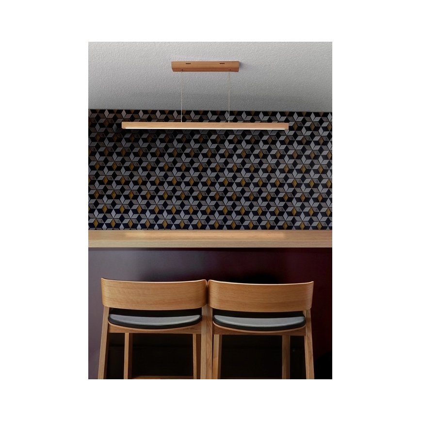 Ρυθμιζόμενο LED κρεμαστό φωτιστικό με καλώδιο SMAL LED/12W/230V, δρυς