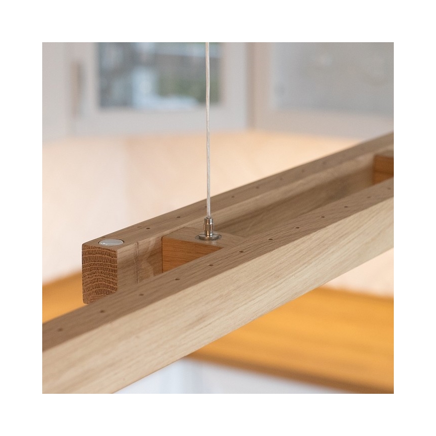 LED ρυθμιζόμενος πολυέλαιος με ανάρτηση σε καλώδιο SMAL 2xLED/22,5W/230V 2700/4000/6500K, δρυς