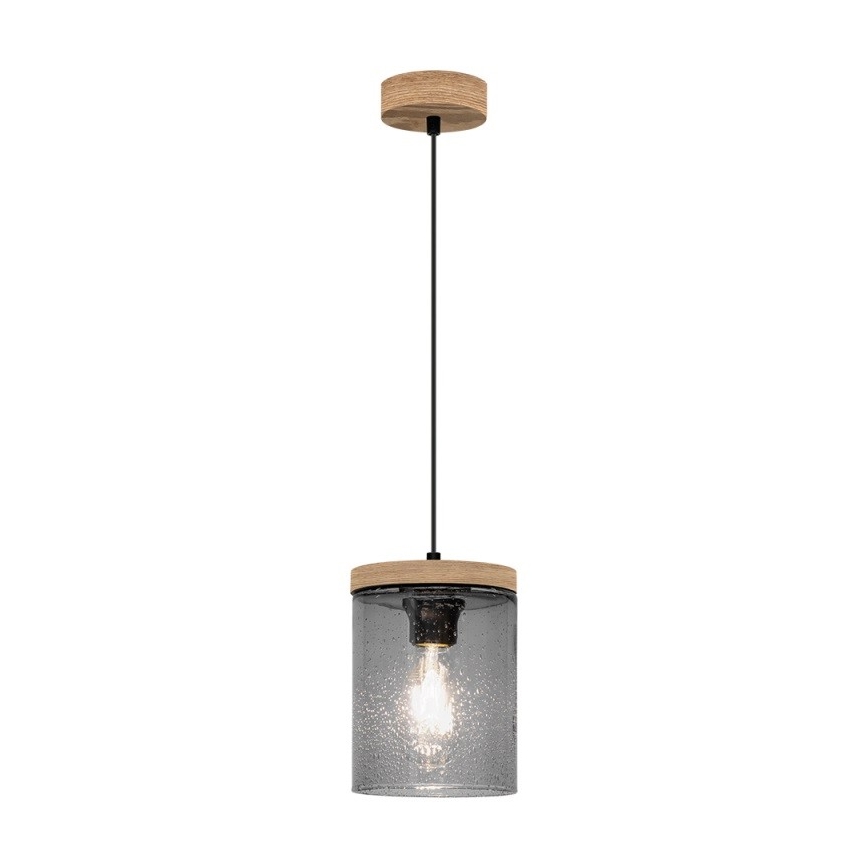 Spot-Light 161859151 - Κρεμαστό πολύφωτο MONSUN 1xE27/60W/230V πεύκο