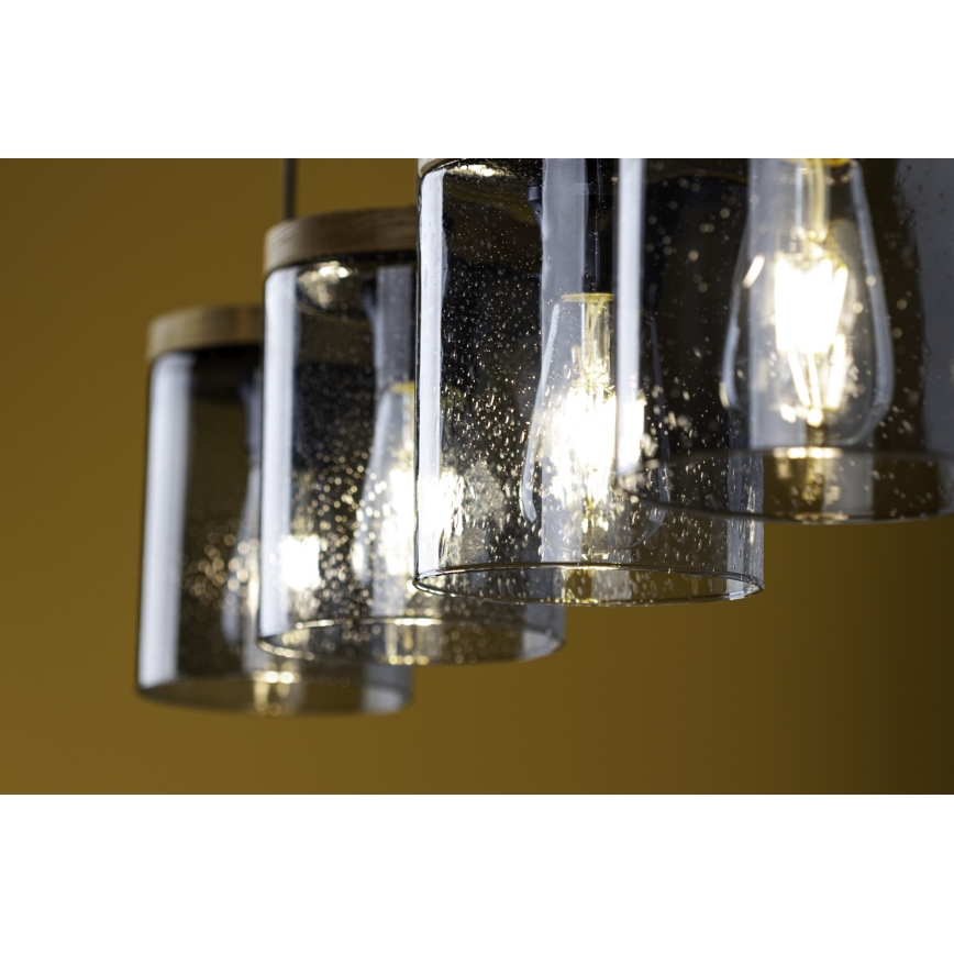 Κρεμαστό φωτιστικό οροφής MONSUN 1xE27/60W/230V πεύκο